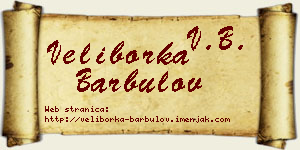 Veliborka Barbulov vizit kartica